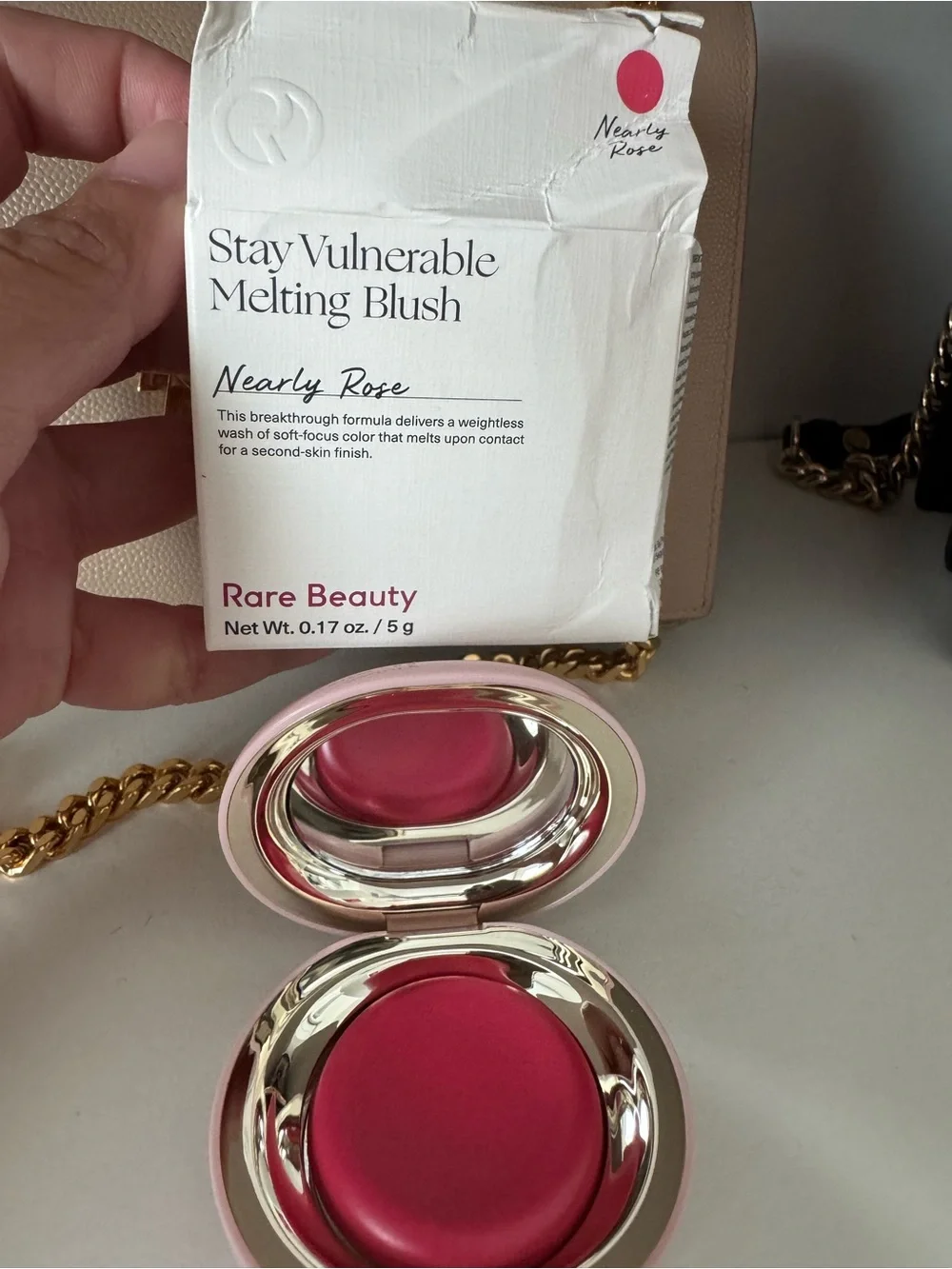 Rare Beauty Cream Blush in Bright Pink